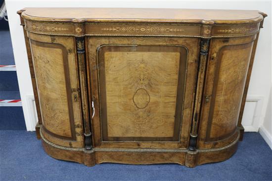 A 19th century gilt metal mounted credenza W.167cm H.104cm